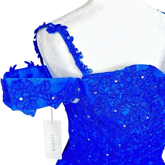 NEW Lavetir Fairycore Dress 8 Dance Sparkle Lace Up Tulle Cosplay - Picture 7 of 16